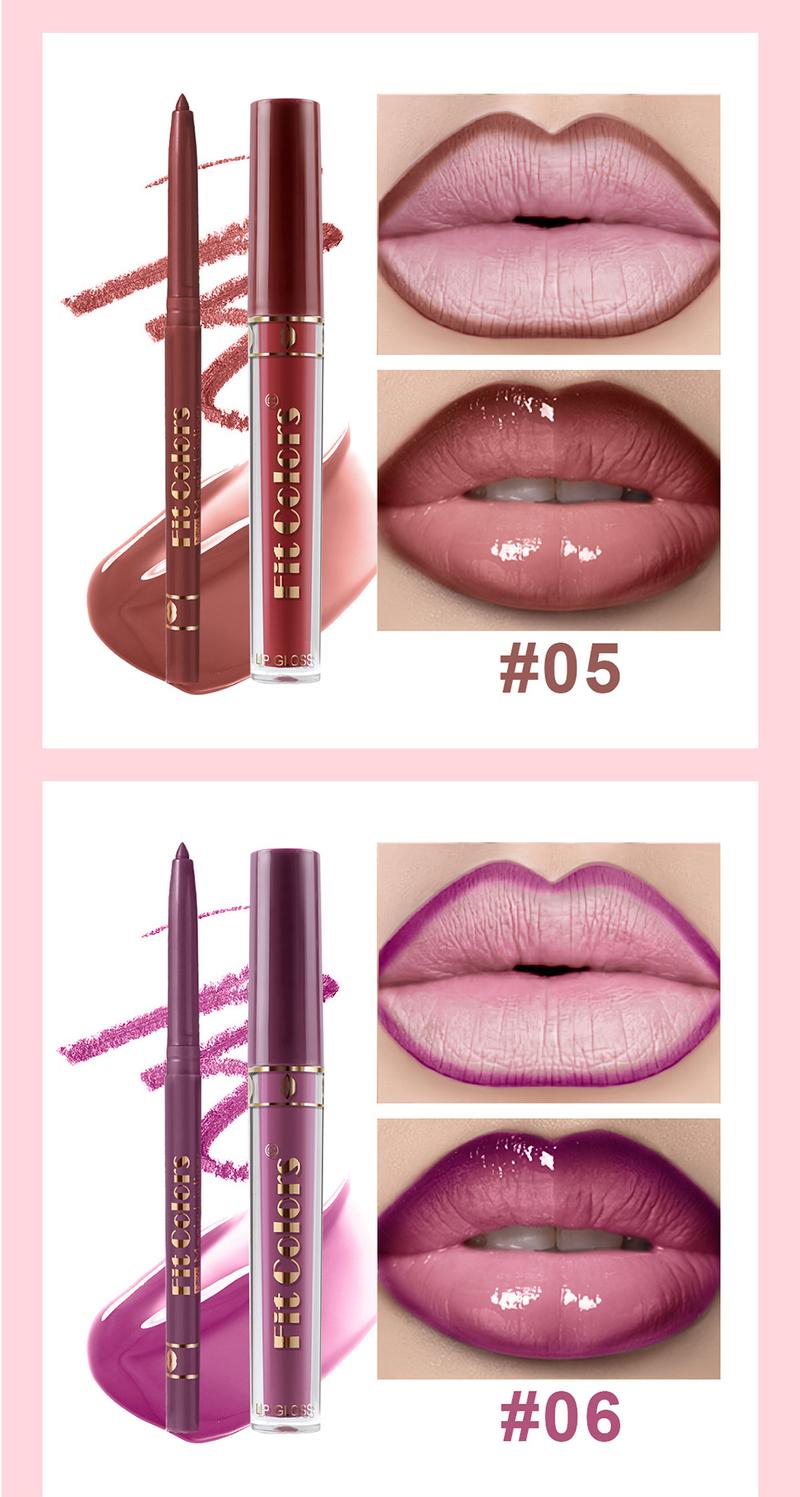 Velvet Texture Luxury 7 Lip Glossy And 6 Lipliner Pencil Makeup Set Matte Lipstick Combo Waterproof Long Lasting Smooth Cosmetic For All Skin Types