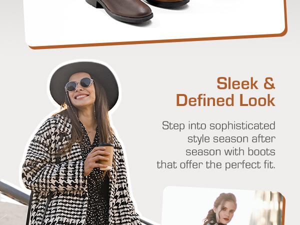 Dream Pairs Women's Stylish Knee High Riding Boots with Wide Calf Circumference with Faux Winter Comfortable Walking Shoes