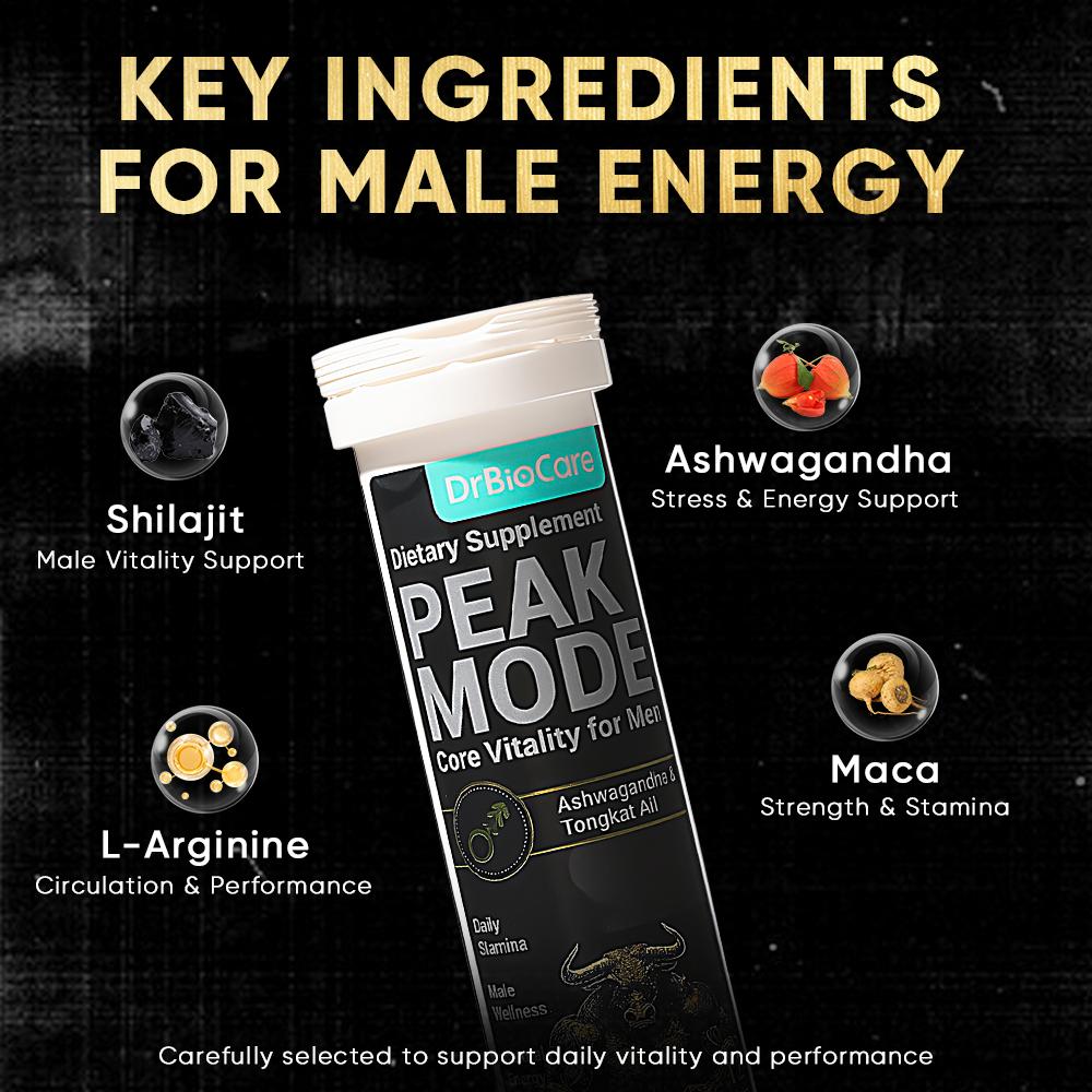 DrBioCare PEAK MODE – Men’s Daily Energy, Strength & Performance Support with Maca, Ashwagandha & Zinc DrBioCare PEAK MODE – Men’s Daily Energy, Strength & Performance Support with Maca, Ashwagandha & Zinc