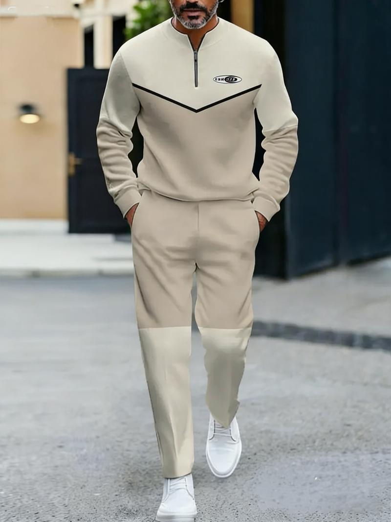 Fashionable men's color spliced sportswear series Fashionable men's color spliced sportswear series