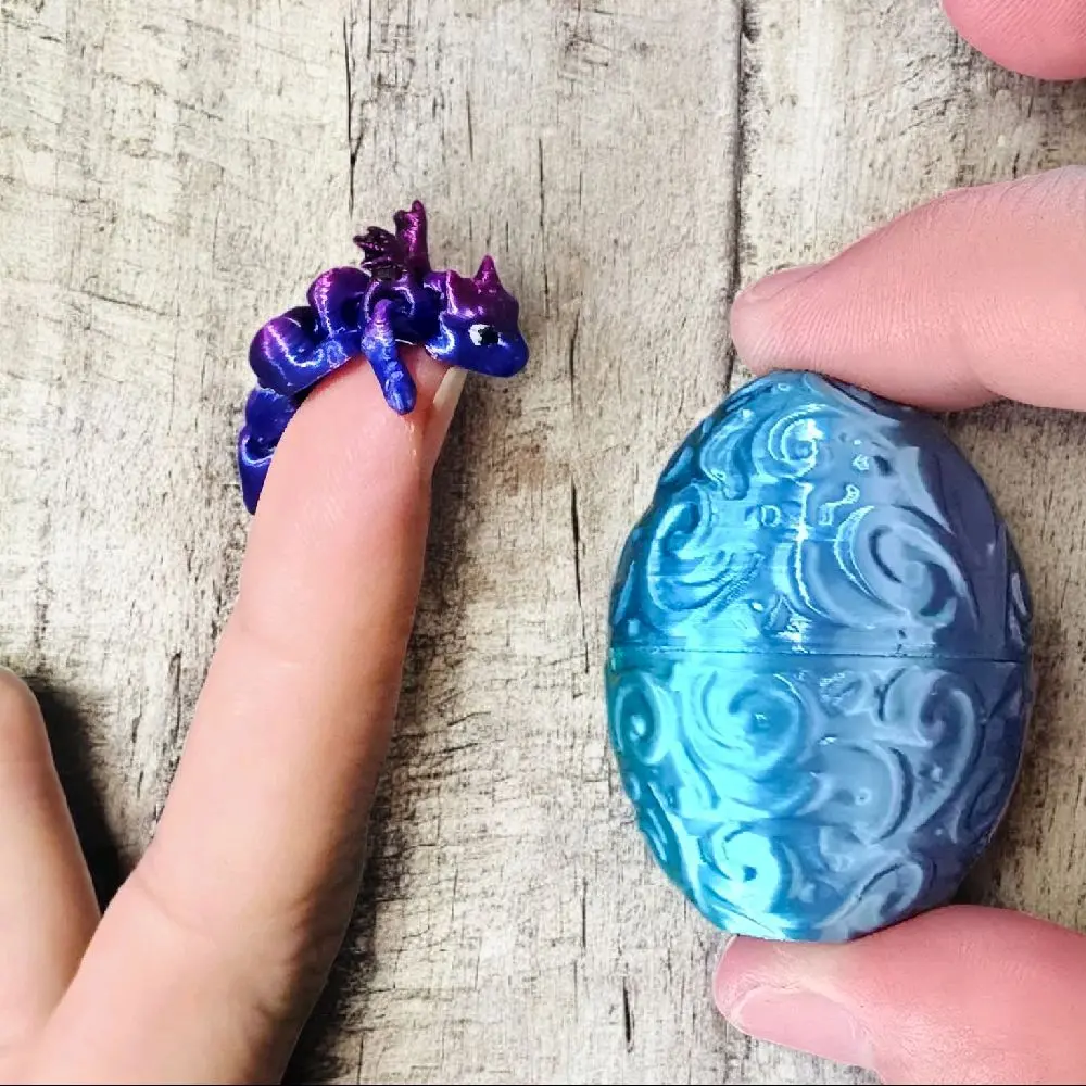 Fingerling & Nano Articulated Dragon | 3D Printed Pocket Fidget Dragon | Many Colors