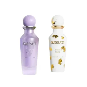 Surrati | Gold Musk + Purple Candy | Extrait De Parfum | Unisex Fragrance | 150 ML x2 | Caramel - Fruits - Bergamot - Lemon & Musk