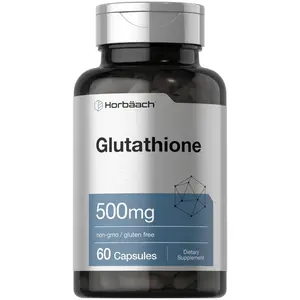 Horbäach Glutathione 500mg  Reduced Supplement | 60 Capsules | Non-GMO & Gluten Free