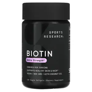 Sports Research Biotin, 5,000 mcg, 120 Veggie Softgels
