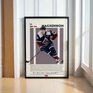 [UNFRAMED] Nathan MacKinnon Hockey Poster, Motivational Gym Decor, Fitness Wall Art for Him