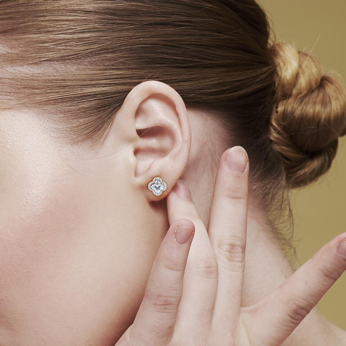 Delzzad Starlight Clover Earrings Synthetic Moissanite Stud Earring Synthetic Moissanite Jewelry Engagement Wedding Anniversary Perfect Gifts Studearrings Delzzad Starlight Clover Earrings Synthetic Moissanite Stud Earring Synthetic Moissanite Jewelry Engagement Wedding Anniversary Perfect Gifts Studearrings