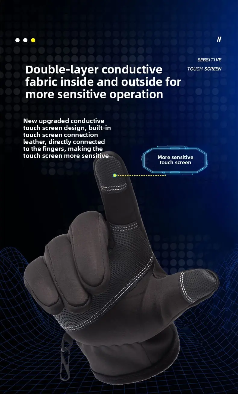 Outdoor Winter Gloves, Touchscreen andWindproof Full-Finger Gloves for Sports, Travel,and Daily Activities,Men's And Women's Fleece Gloves Outdoor Winter Gloves, Touchscreen andWindproof Full-Finger Gloves for Sports, Travel,and Daily Activities,Men's And Women's Fleece Gloves