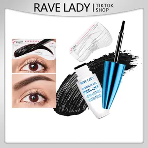 RAVELADY Easy Peel-Off Eyebrow Gel-Waterproof &Sweatproof, Long-Lasting Black or Brown TattooTint,Film Forming, Medium Coverage for All SkinTypes eyebrows  gel Makeup eyebrow pen shade gel easy peel