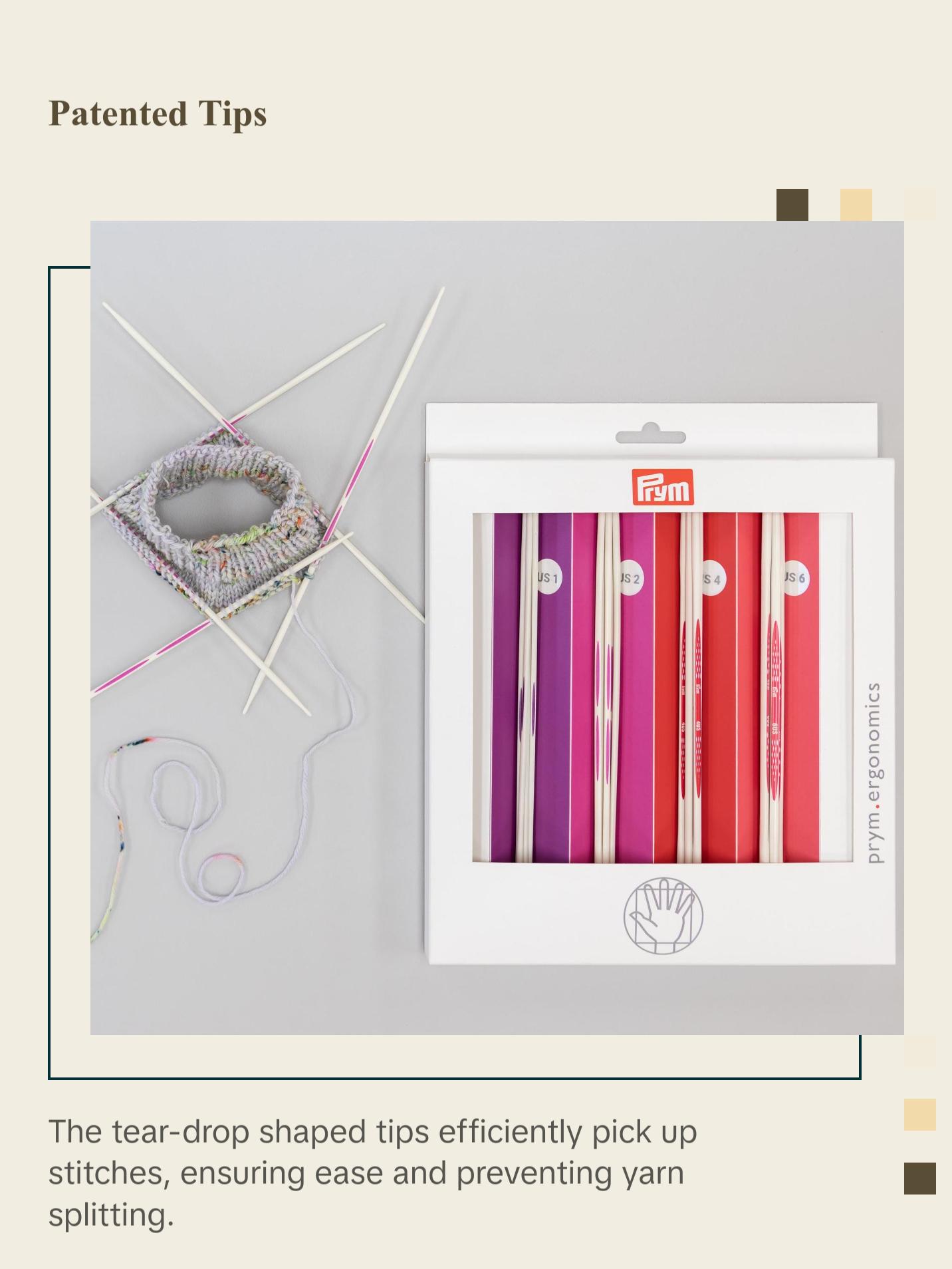 8" Ergonomic Double Point Knitting Needles Set 8" Ergonomic Double Point Knitting Needles Set