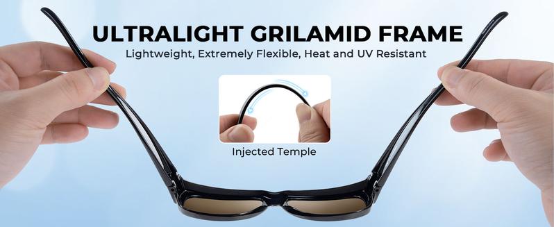 KastKing Chariton Fit-Over Polarized Wrap Around Over Sunglasses for Men and Women, Ideal for Driving Fishing Cycling Running