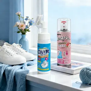 Waterless foam shoe brush shoe cloth+double deodorization cleaning set, comprehensive care of sports shoes and leather rubber shoes, creating a comfortable bedroom space Portable Cleaner