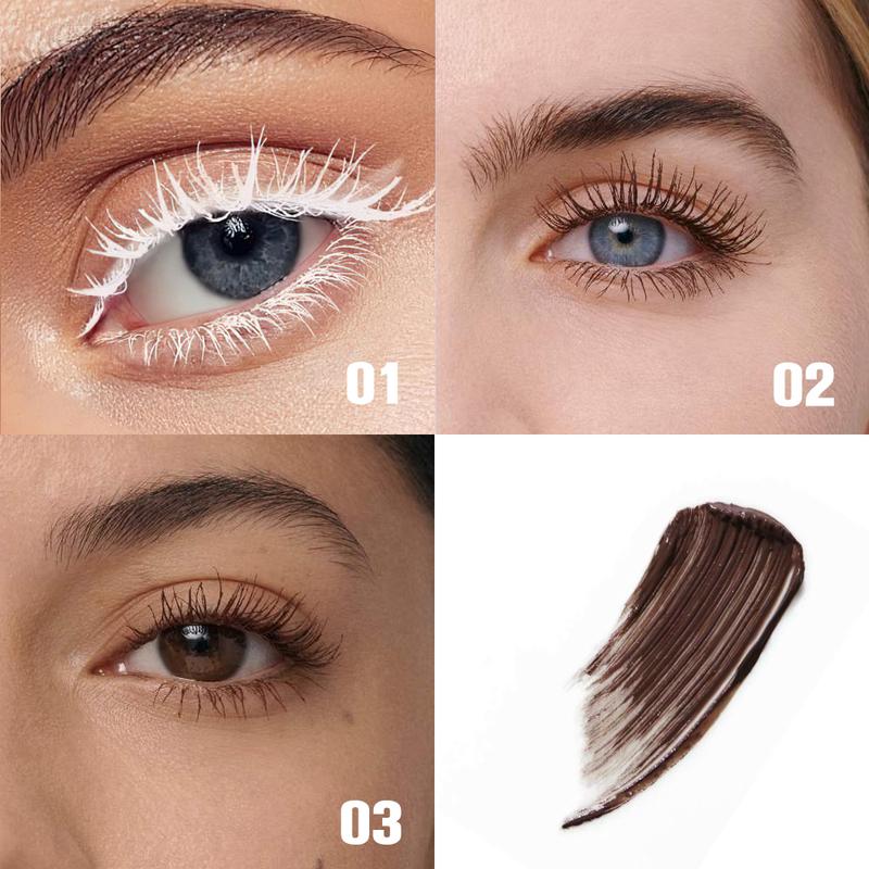 PHOFAY Colorful Mascara 4ml Waterproof Volumizing Lengthening Mascara for Extreme Volume and Color Intensity Super Positive Long Lasting Wear Foolproof Brush