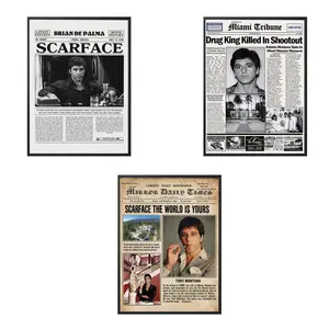 Scarface Movie Poster, Iconic Film Print, Al Pacino Michelle Pfeiffer Wall Art, Bedroom Dorm Decor