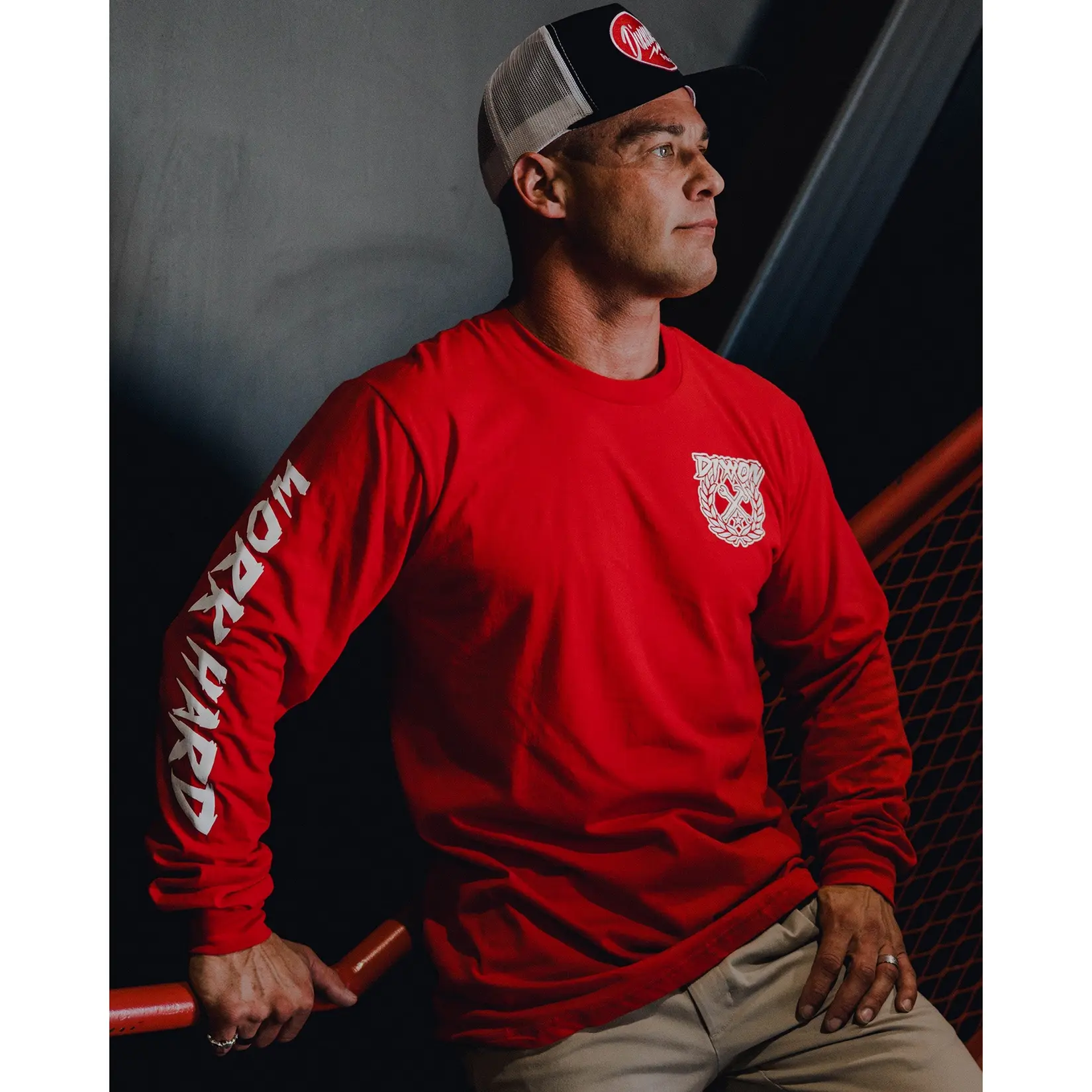 Party Crest Long Sleeve T-Shirt - Red