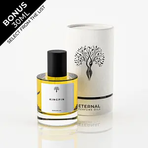 Eternal Perfume Oils  – Kingpin Perfume Oil, Fresh & Long-Lasting Men's Scent | 50ml with Bonus 30ml Bottle of Your Choice