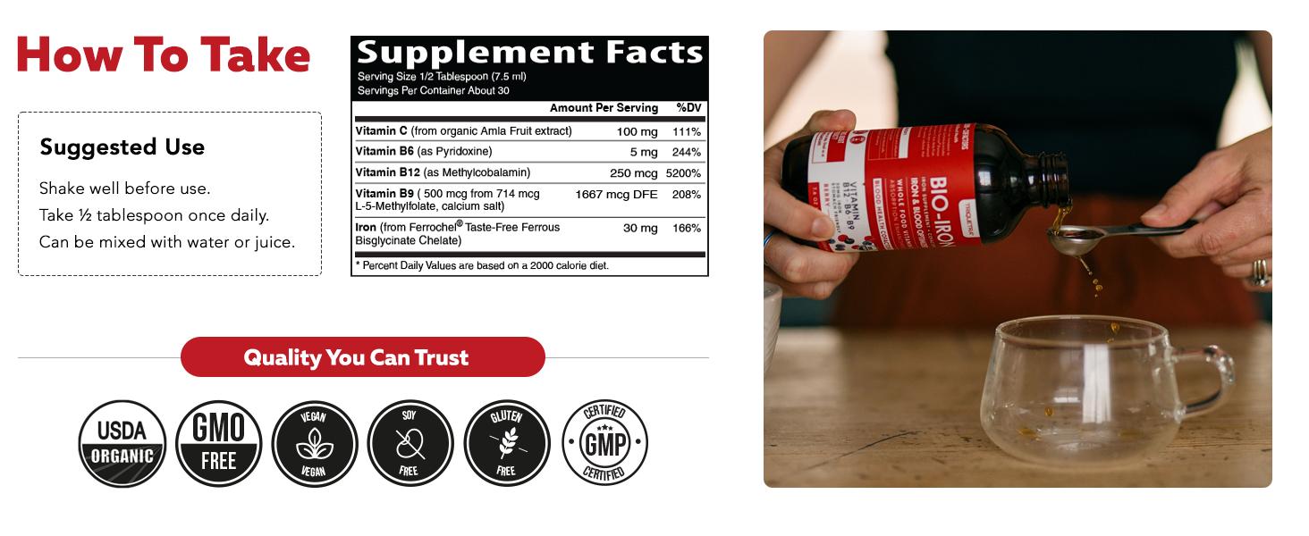 Liquid Iron Supplement | Organic Certified Berry Flavor – Boosts Vitamin C Absorption & Supports Healthy Iron Levels with Methyl B12, L-Methylfolate & B6 – 7.6 oz Healthcare Dietary Liquid Iron Supplement | Organic Certified Berry Flavor – Boosts Vitamin C Absorption & Supports Healthy Iron Levels with Methyl B12, L-Methylfolate & B6 – 7.6 oz Healthcare Dietary