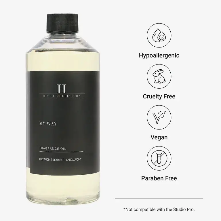 Hotel Collection My Way Scented Oil 500ml – Premium Fragrance Oil for Aroma Diffusers – Luxurious Miami Beach Hotel-Inspired Aroma – Long-Lasting Home, Office & Room Fragrance – Elegant Perfume Freshener for Diffusers