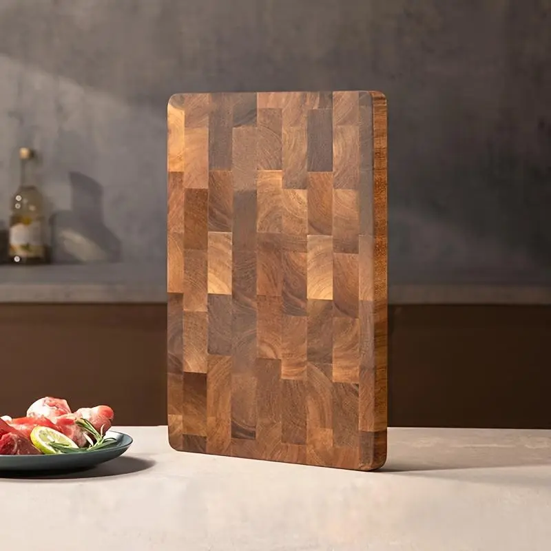 Wooden Cutting Board, Wooden Chopping Board, Cooking Cutting Board, Food Cutting Board, Durable Cutting Boards, Durable Butcher Block for Meat, Cheese, Fruit and Vegetables, Charcuterie Board for Meal Prep and Serving at Home Dining Room
