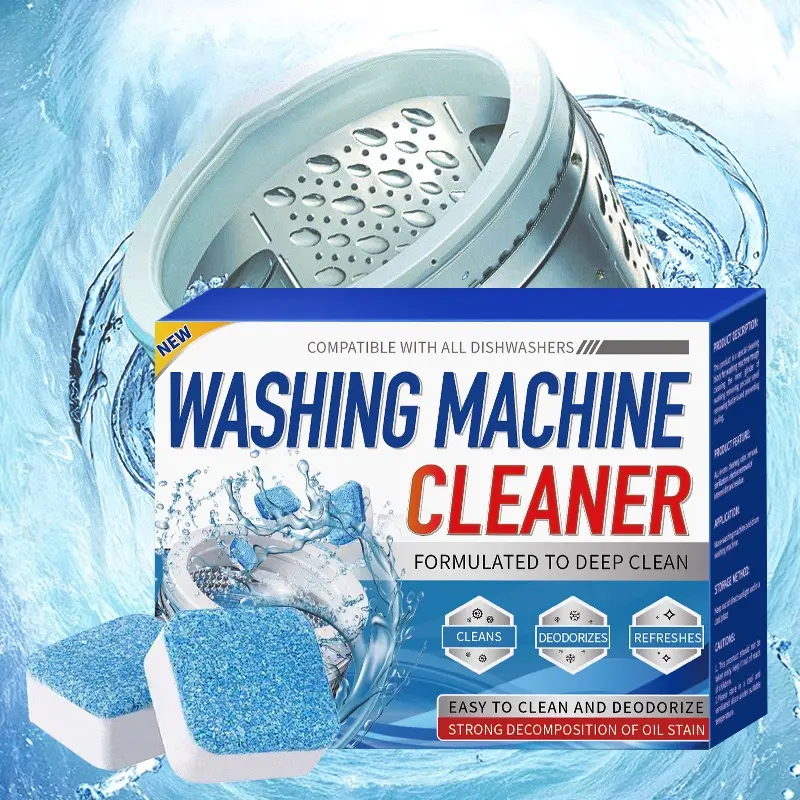 24-Piece Washing Machine Cleaner Pack, Home Cleaning Washer Tablets - Non-Dismantling, Unscented Household Drum & Internal Seals Descaling Deodorizer