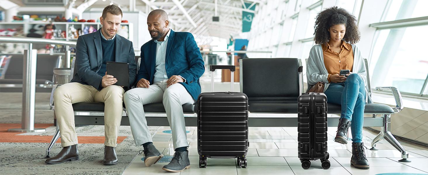 Lekesky 16 Inch Carry-On Luggage – Airline Approved Hardside Suitcase with TSA Lock, Spinner Wheels, Lightweight ABS Travel Bag for Men & Women