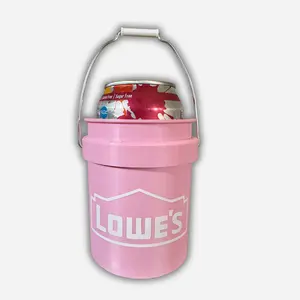 Valentine's Day Pink Special Edition Lowe's Bucket Drink Holder with Handle - Perfect for Your Next Outdoor Event - Drink-ware