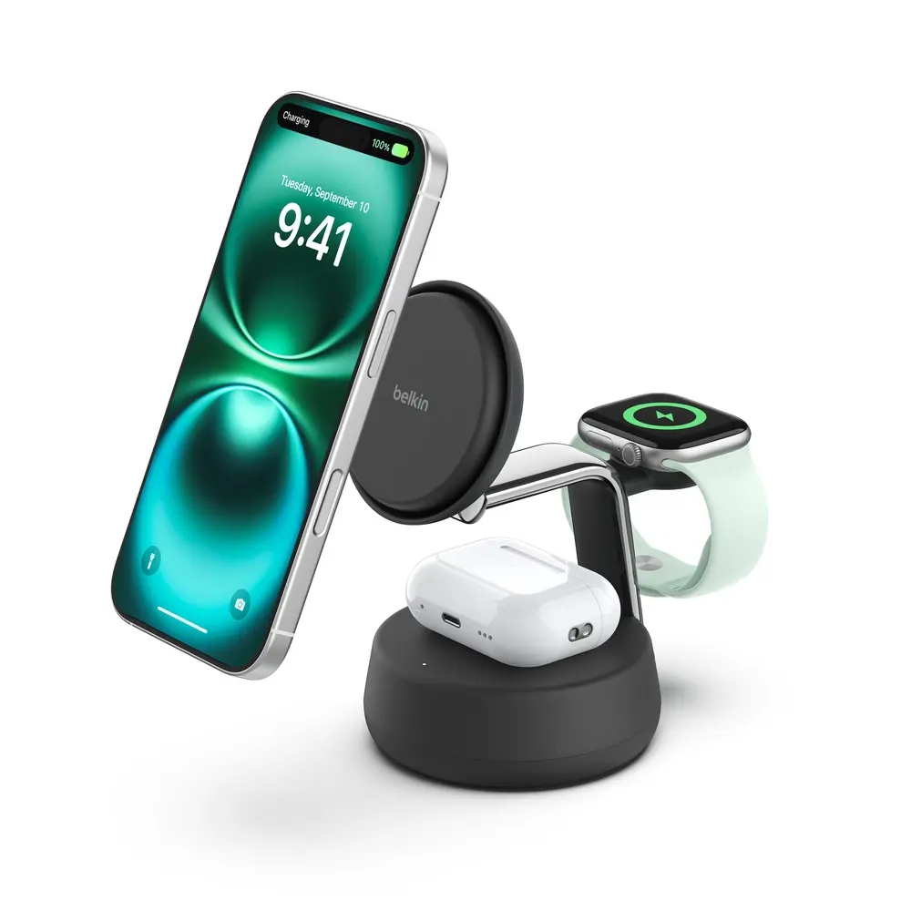 Belkin UltraCharge Pro 3-in-1 Magnetic Charging Dock with Qi2 25W
