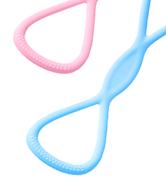 Figure 8 Resistance Silicone Tension Band with Handles for Women/Men, Fitness Band for Arm/Back/Chest/Shoulder/Legs/Yoga Stretching Exercise, Suitable for Home/Gym Workout