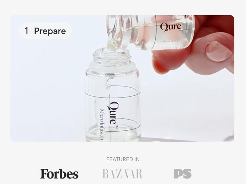 Qure Micro-Infusion System: Facial Serum for All Skin Types - 2 Months Mixed (For Wrinkles + Dark Spots)