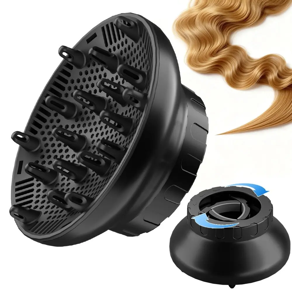 Universal Hair Dryer Diffuser Attachment, Lightweight Portable Travel Design, Versatile Styling Tool, Suitable for Most Blow Dryers, Barber Salon Household Tool, Curly Hair Diffuser