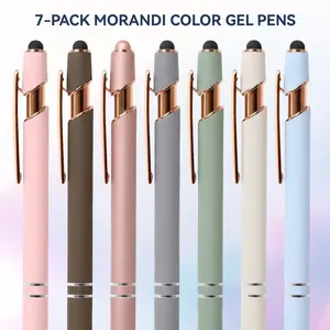 7 pcs Black Gel Pens 0.5mm – Smooth Writing Pens for School, Office & Journaling