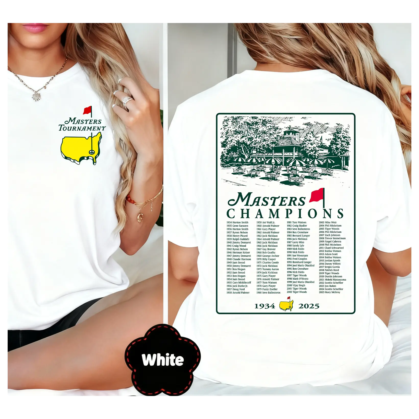 100% Cotton 2025 Masters Golf Tournament Champion Shirt, Golf Player Fan Tee, Unisex Golf Gift