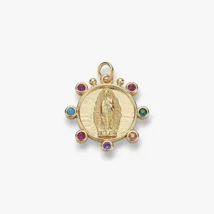 Rainbow Virgin Mary Medallion
