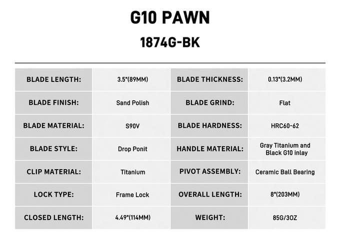 Artisan Cutlery Gambit Pocket Folding Knife with CPM S90V Steel Blade and Titanium Handle Design By Ray Laconico