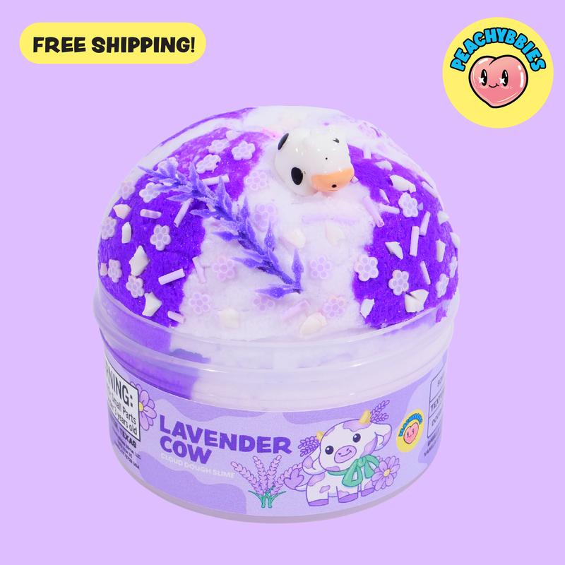 PEACHYBBIES: 4-Pack Bestsellers Slime Bundle - Premium Scented Slimes, ASMR, Stress Relief, Fidget Toys, Cloud Dough, Bingsu, Butter, Cotton Slime - 4oz