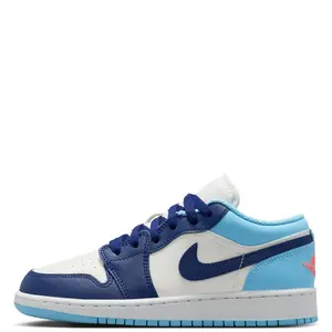 Youth Jordan 1 Low Sail/Blue Void-Blue Chill (553560 149) (GS)
