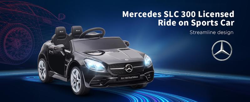 Aosom 12V Mercedes Benz Electric Car for Kids, with Remote Control, Suspension, Lights, Horn, Music, for 3-6 Years Old