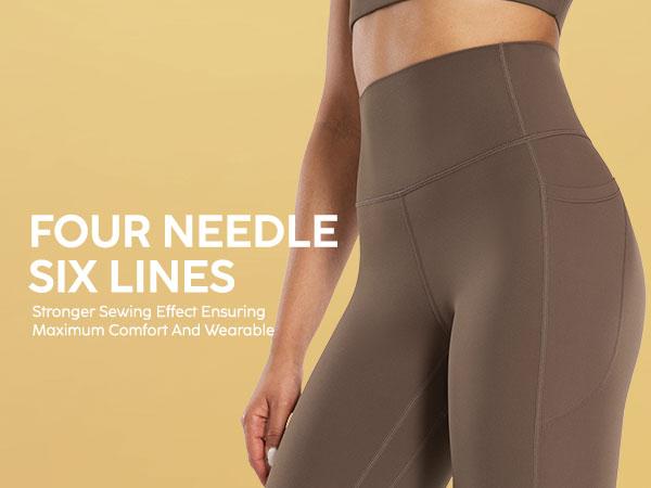 ENERBLOOM Women's Workout Flare Yoga Pants with Pockets High Waisted Bootcut Leggings Tummy Control 30'' Athleisure Style