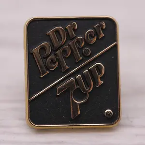 Vintage Gold Dr Pepper 7 Up Gold Filled Soda Company Service Tie Tac Lapel Pin