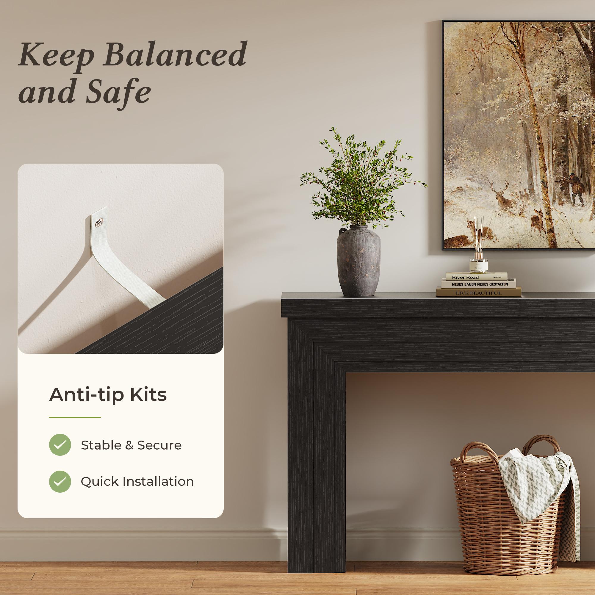 Huuger 54 Inch Entryway Table, Retangular Console Table with Storage, Farmhouse Sofa Table Behind The Couch, Long for Entrance, Hallway, Foyer, Living Room