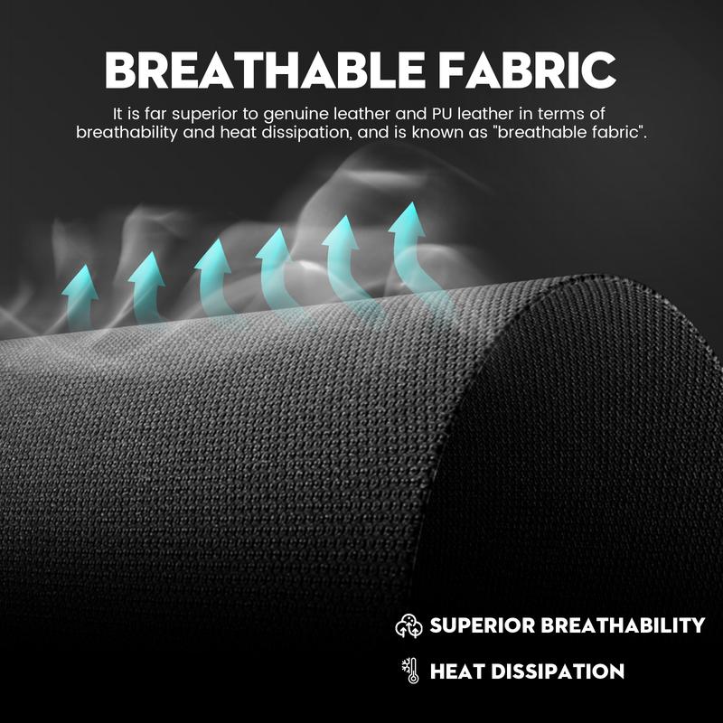 【Totally revamped!】 Better than ever! Gaming Chair Breathable Fabric Computer Chair with Pocket Spring Cushion, Ergonomic Computer Chair with Footrest, Lumbar Suppport