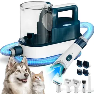 5 in 1 Pet Grooming Vacuum,  2.5L Dog Grooming Vacuum with 9 Attachment & Dog Clippers Tools for Dogs Cats