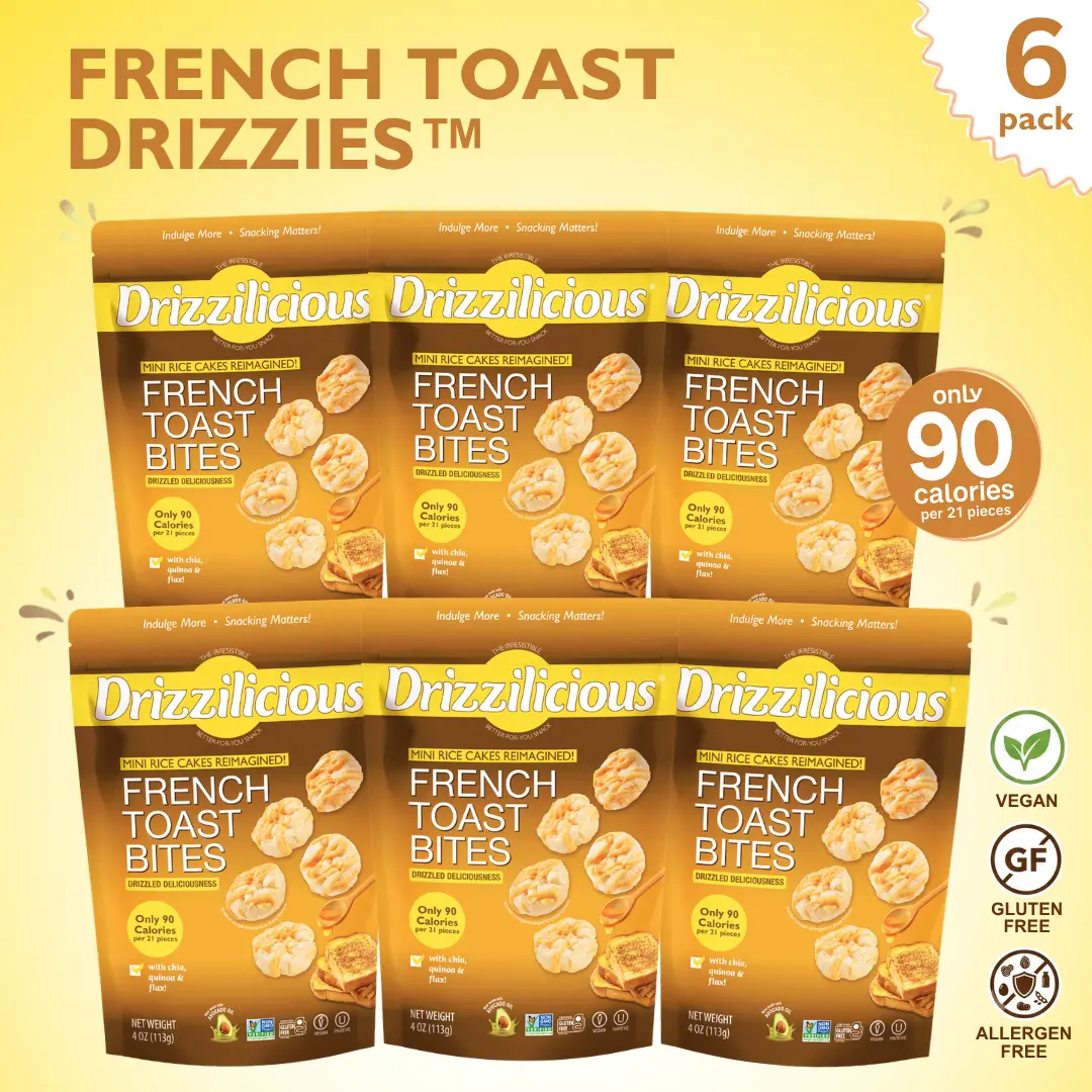 6 Pack - Drizzilicious French Toast Mini Rice Cakes 4 oz