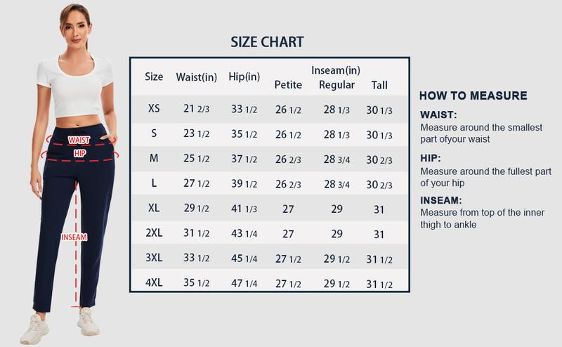 Kecols Women's Jogger Style Yoga Scrub Pants High Rise Slim Fit with 5 Pockets Anti-Wrinkle Knit Waistband