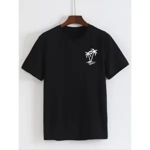 Men's Coconut Tree Print Round Neck Tee,Summer Clothes Regular Fit Fashion CasualStreetwear Short Sleeve T-shirt for SummerMen's Top for Daily Wear, 90s Clothes, GraphicTees Men, Menswear