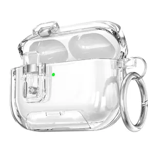 with Safety Lock for Apple AirPods 4 & Airpod Pro 3 Case ,Clear Cases with Phone Stand & Cleaning Kit,Soft TPU Cover for AirPods 4th Generation Case