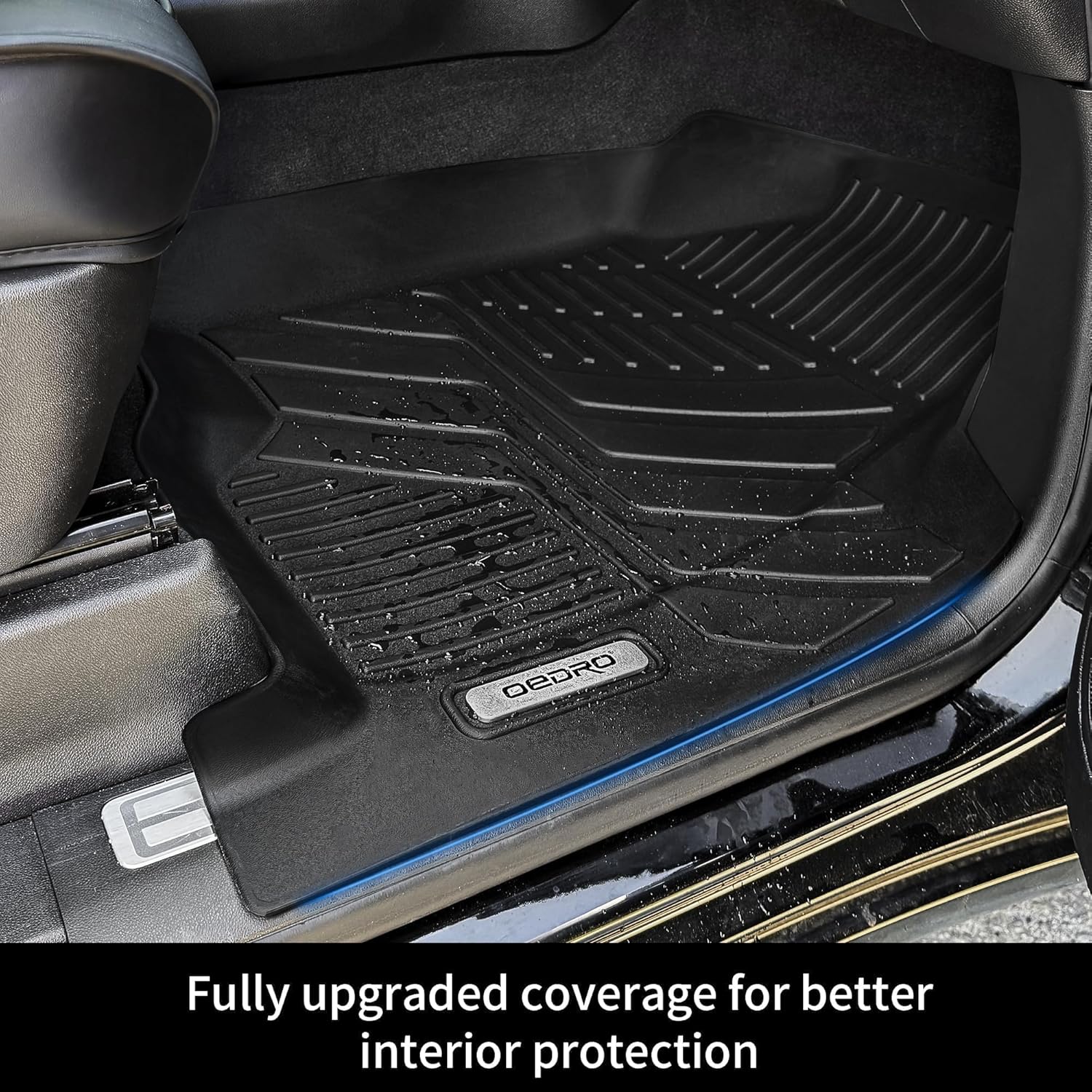 YITAMOTOR Upgraded Floor Mats Fit for 2019-2025 Chevrolet Silverado 1500/GMC Sierra 1500 & 2020-2025 Chevy Silverado/GMC Sierra 2500HD/3500HD Crew Cab w/Rear Under Seat Storage Box, Front Bucket Seating