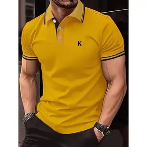 Men's Polo Sweater Golf Shirt Daily Wear Shirt Short Sleeves Stylish Vintage Style Striped Summer Regular Fit Polo Sweater classic tee
