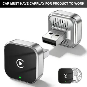 YURNLV New 2026 Wireless CarPlay Adapter for iPhone/Android Fast Connection Hands-Free Electronic Charger CarPlay Adapter