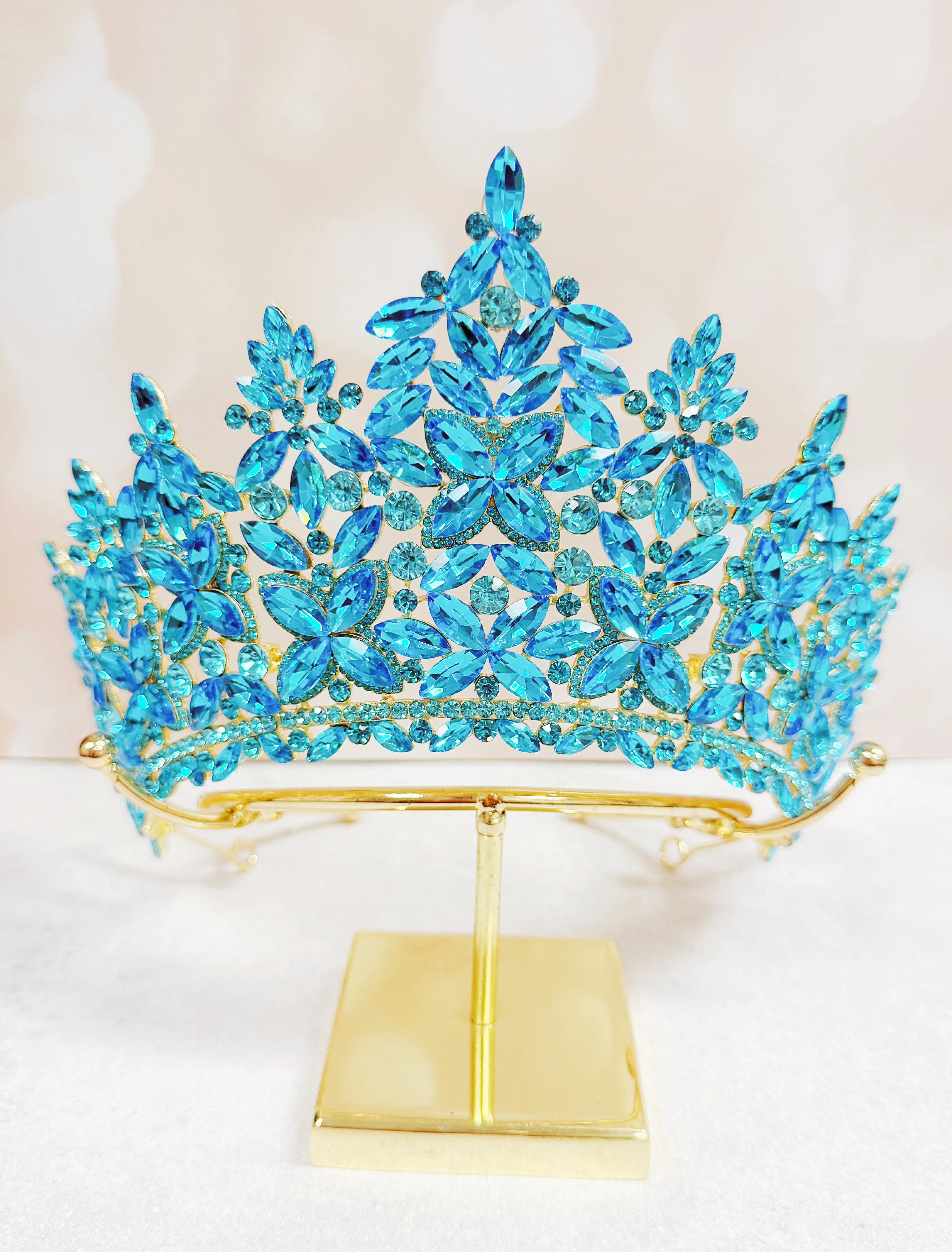 A blue prom headpiece Se7faa3a1665f49bcb89d96d688a94  main image 4