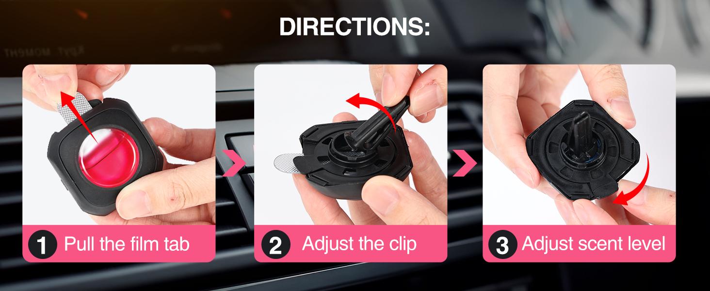 Long-Lasting Scented Car Air Freshener – Vent Clip Car Diffuser